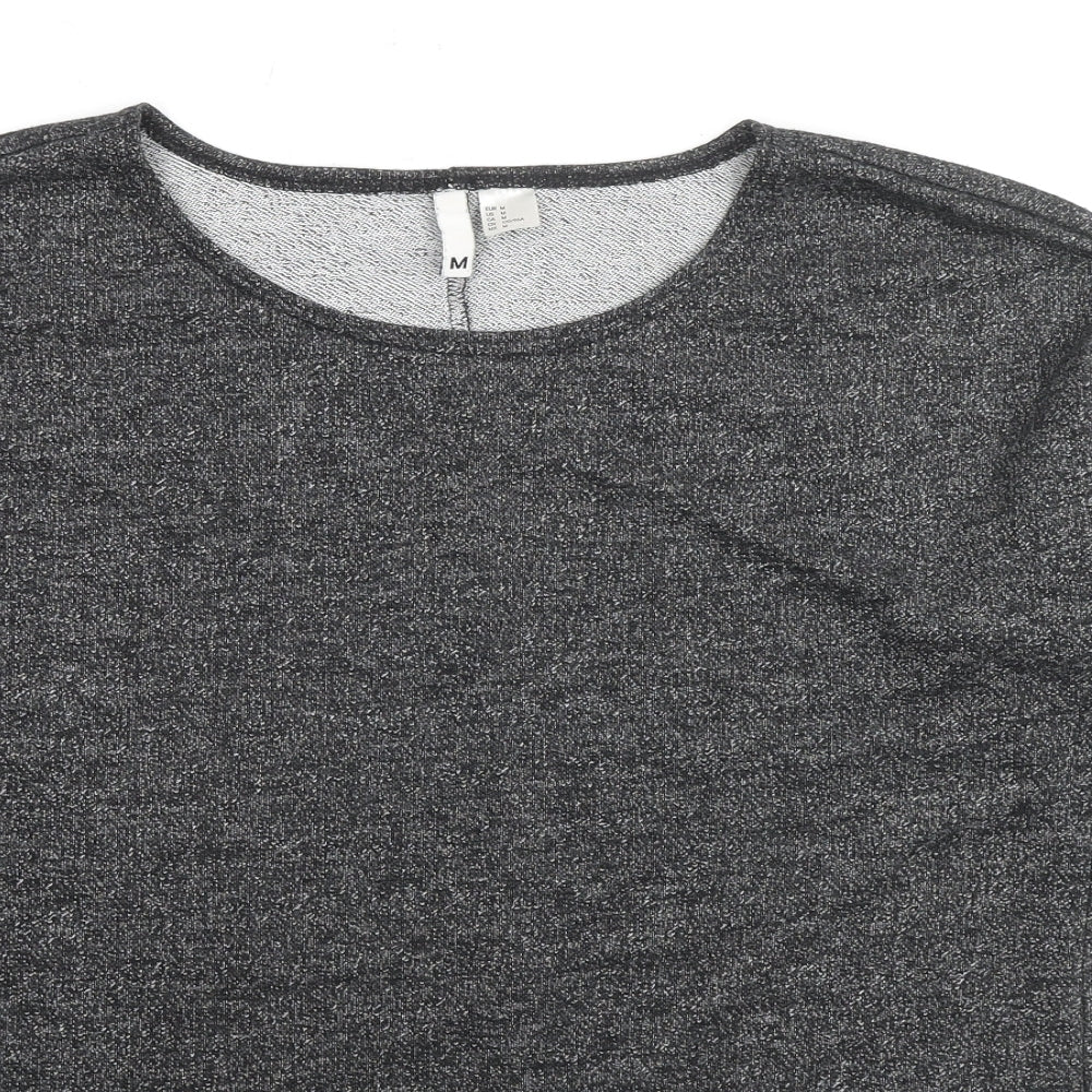 H&M Womens Grey Scoop Neck Polyester Pullover Jumper Size M