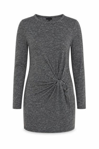Topshop Womens Grey Polyester Mini Size 8 Crew Neck Pullover - Front Detail