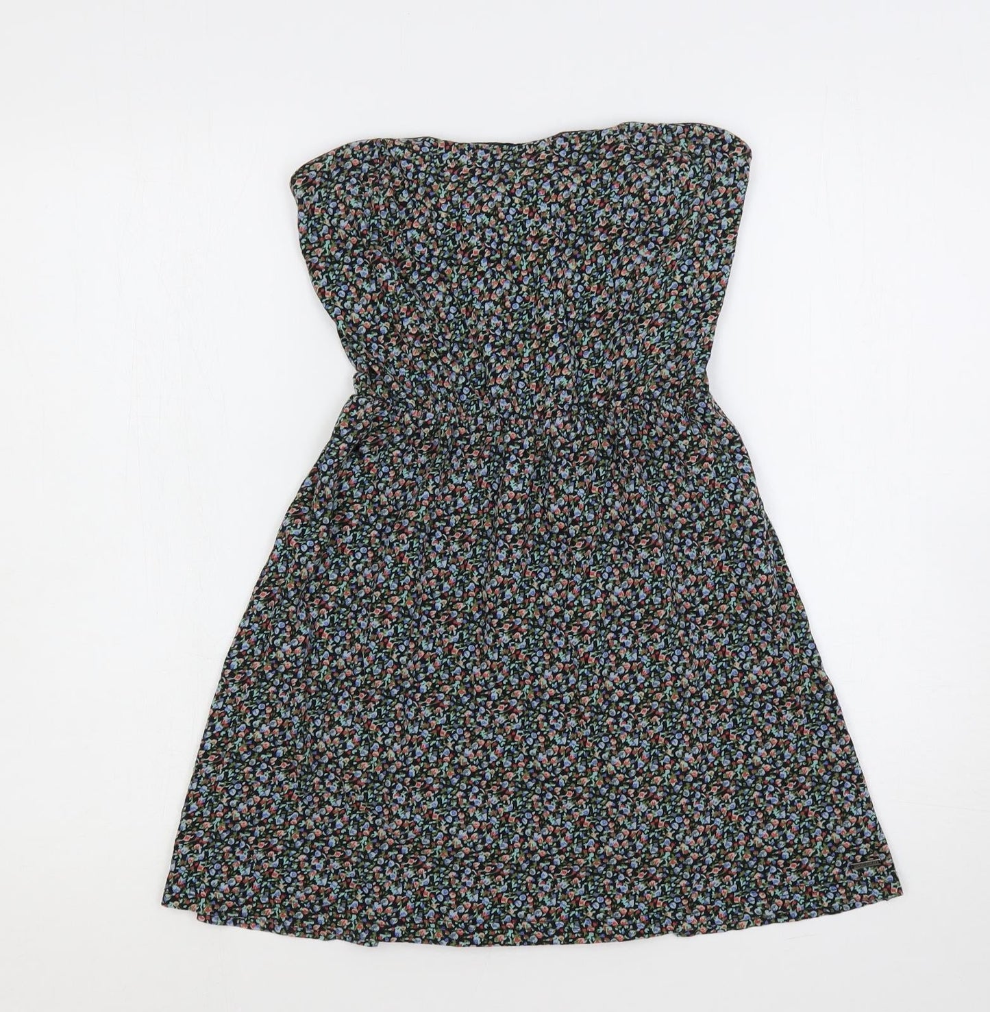 Element Womens Multicoloured Floral Cotton Tunic Blouse Size S Off the Shoulder - Strapless