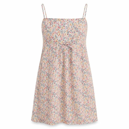 Zara Womens Multicoloured Floral Cotton Slip Dress Size M Square Neck Pullover