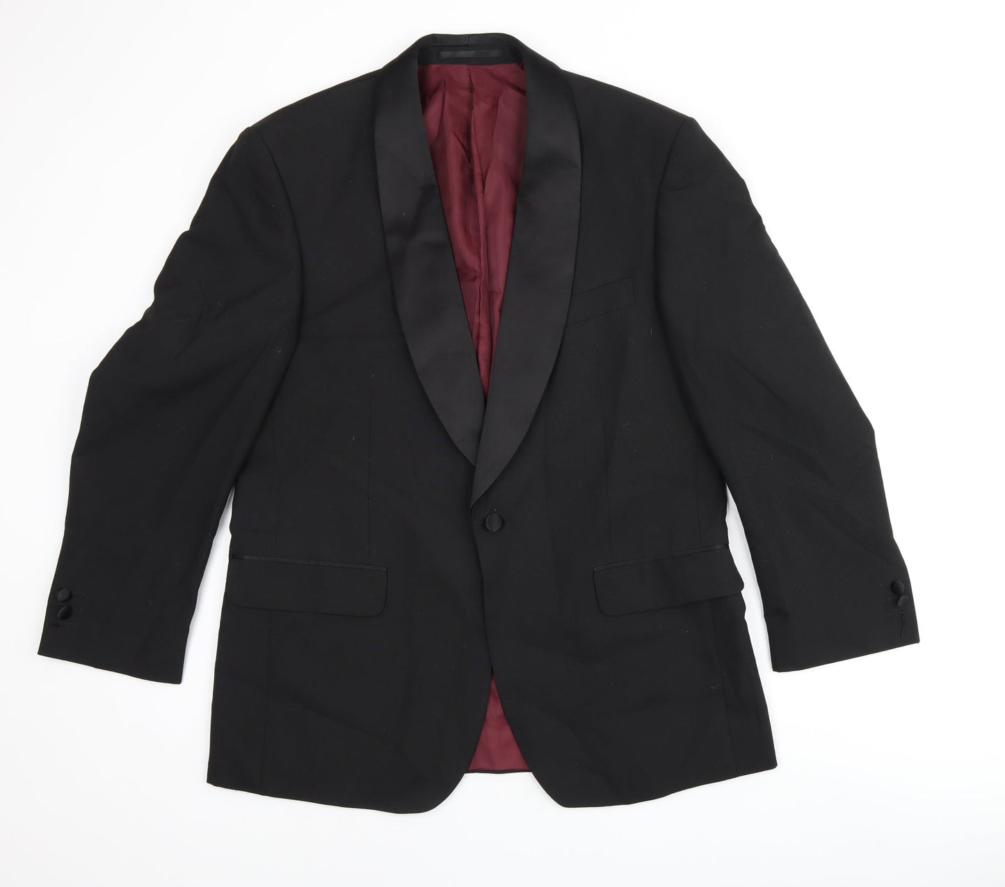 Scott & Taylor Mens Black Polyester Jacket Suit Jacket Size 40 Regular