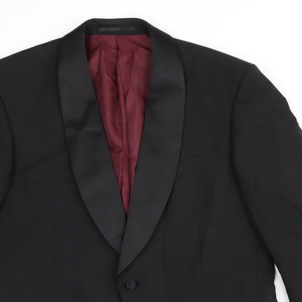 Scott & Taylor Mens Black Polyester Jacket Suit Jacket Size 40 Regular