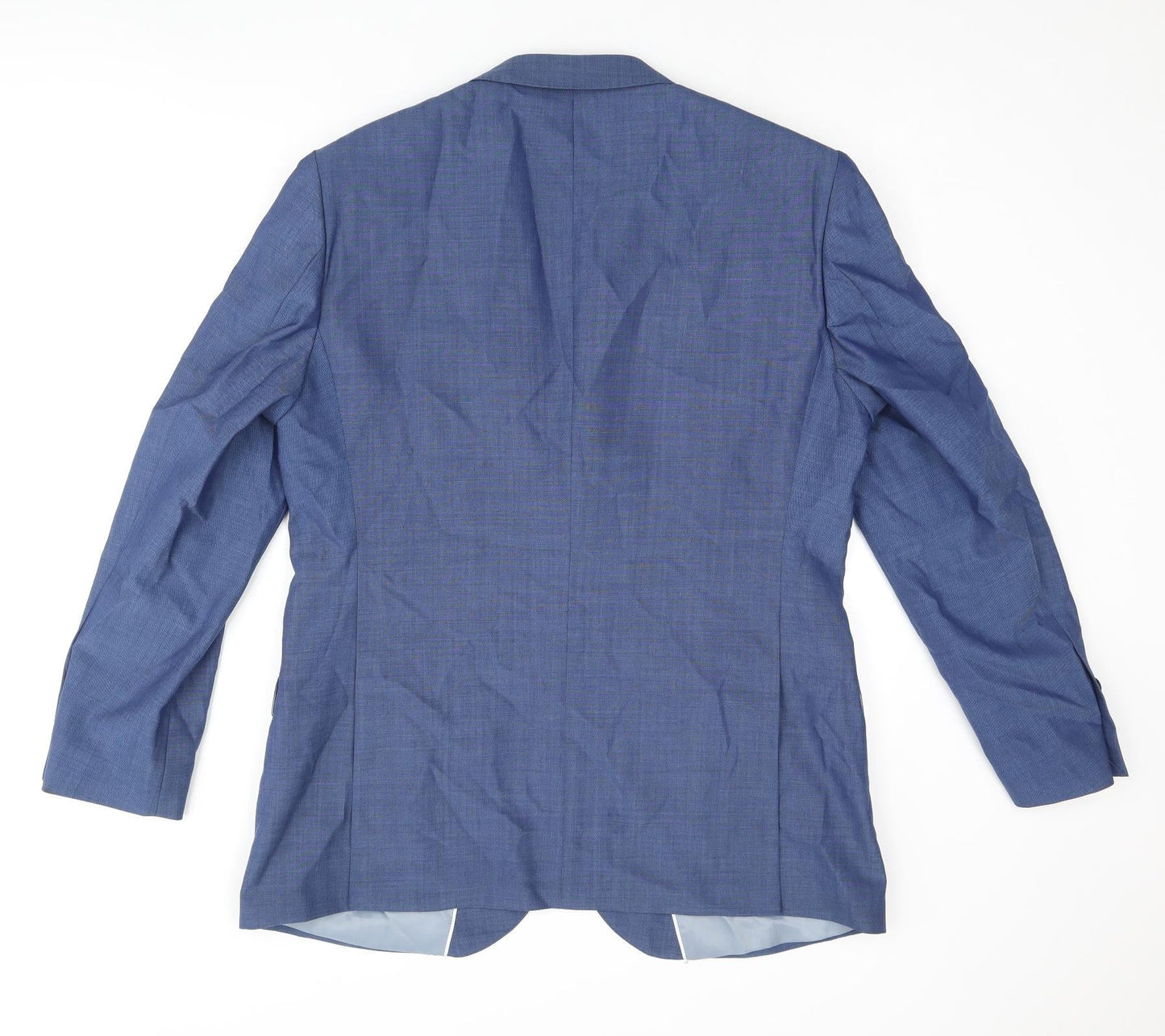 French Connection Mens Blue Polyester Jacket Suit Jacket Size 44 Regular