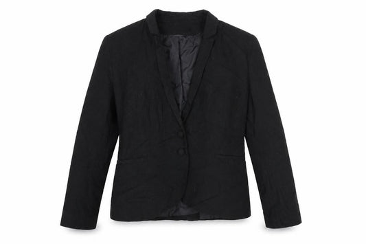 ASOS Womens Black Linen Jacket Blazer Size 10