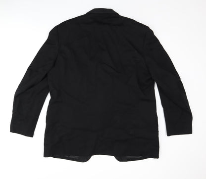 Berwin Mens Black Polyester Jacket Suit Jacket Size 44 Regular