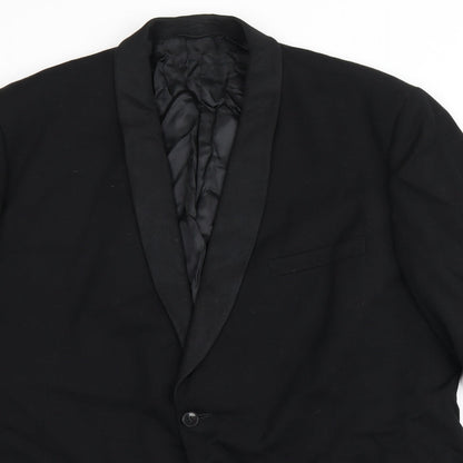 Berwin Mens Black Polyester Jacket Suit Jacket Size 44 Regular