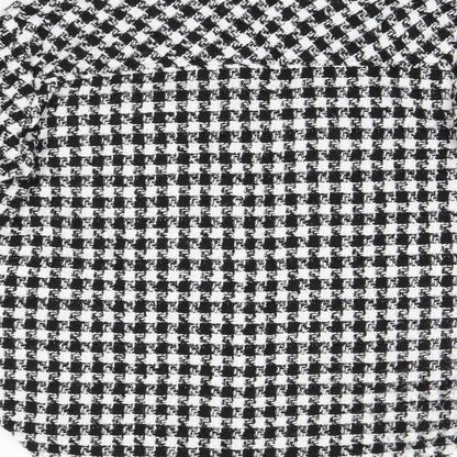 Cameo Rose Womens Black Geometric Polyester Basic Button-Up Size S Collared