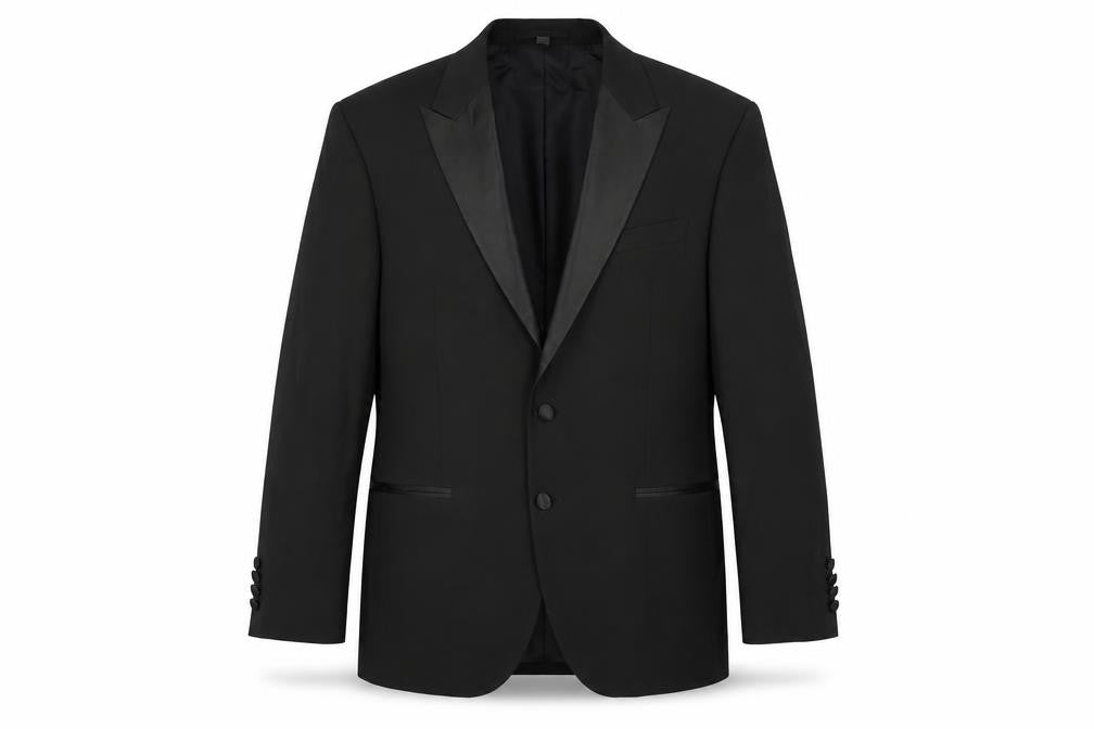 Marks & Spencer Mens Black Polyester Jacket Suit Size 42 Regular