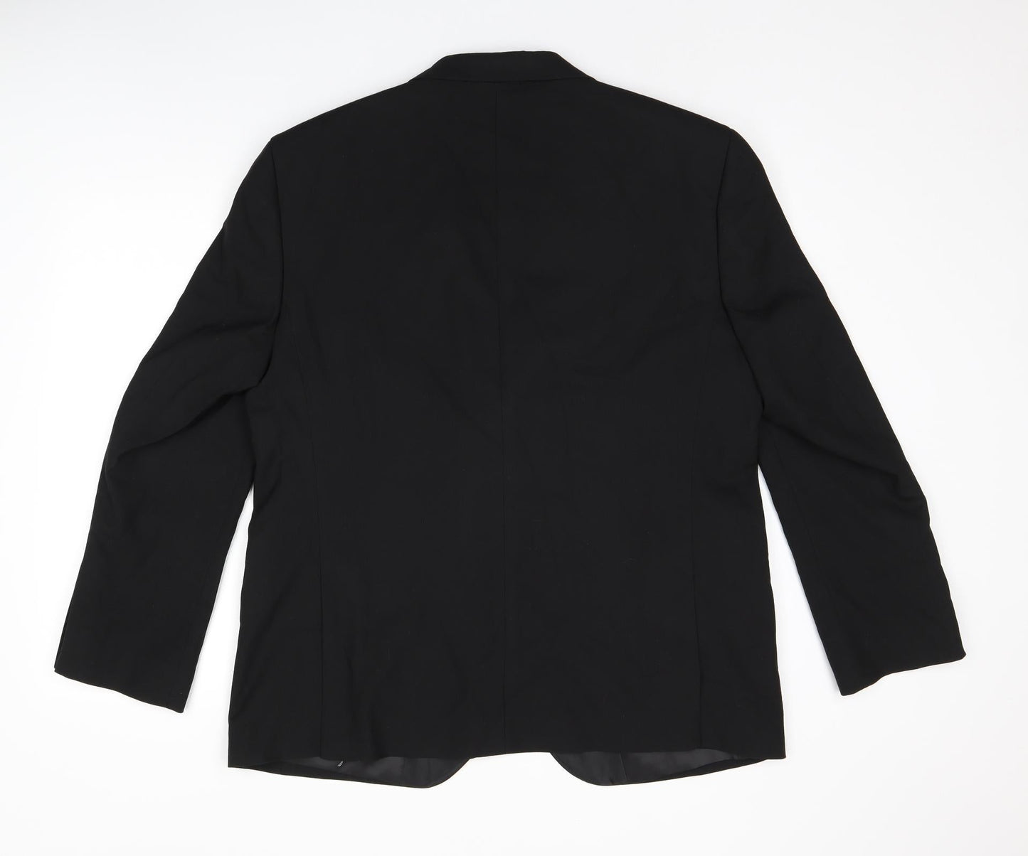 Marks and Spencer Mens Black Polyester Jacket Suit Size 42 Regular