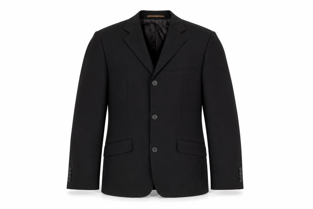 Topman Mens Black Polyester Jacket Suit Jacket Size 38 Regular