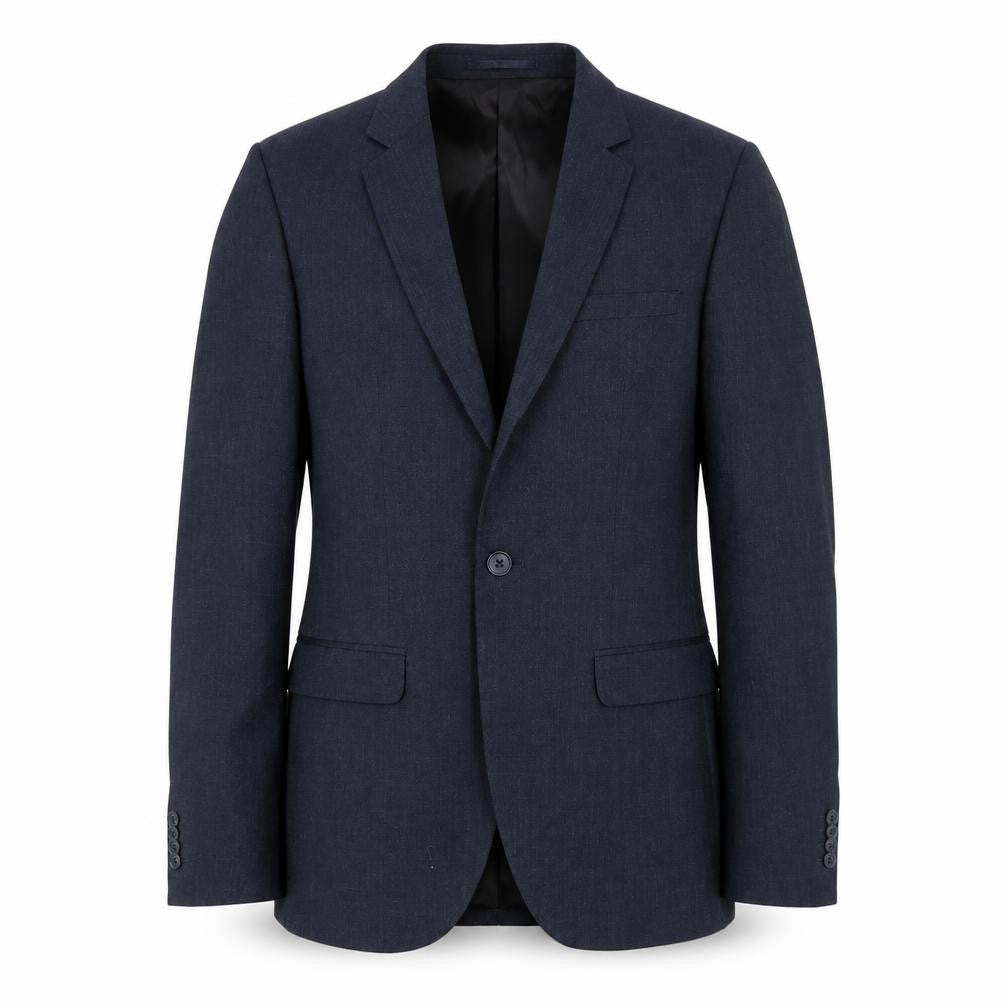 Topman Mens Blue Polyester Jacket Suit Jacket Size 36 Regular