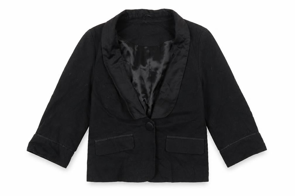 New Look Womens Black Jacket Blazer Size 12 Button