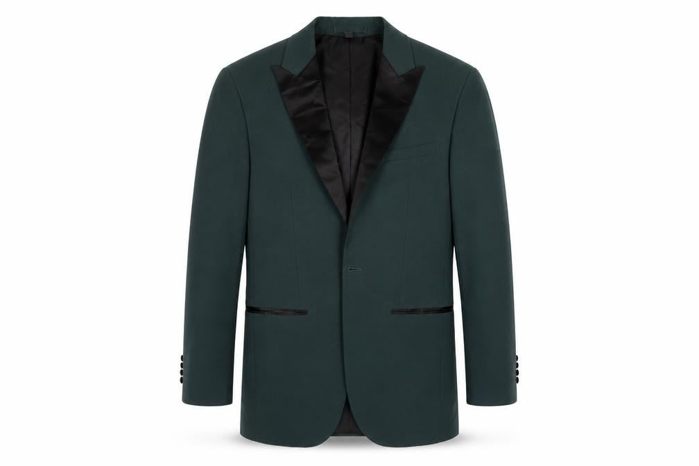 Marks & Spencer Mens Green Polyester Jacket Suit Jacket Size 36 Regular