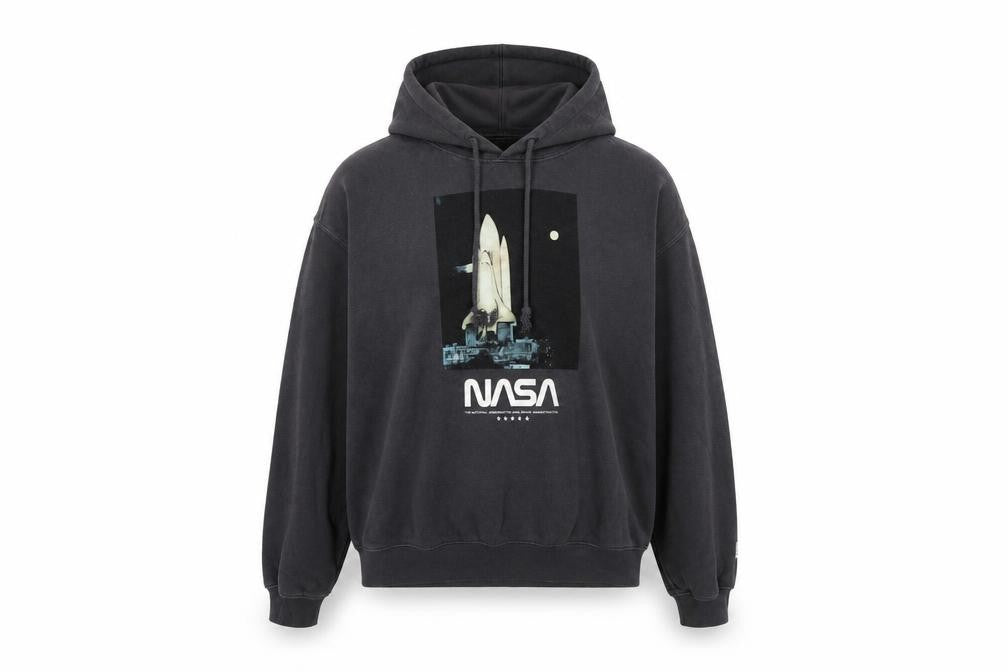 H&M Womens Grey Polyester Pullover Hoodie Size XS Pullover - NASA