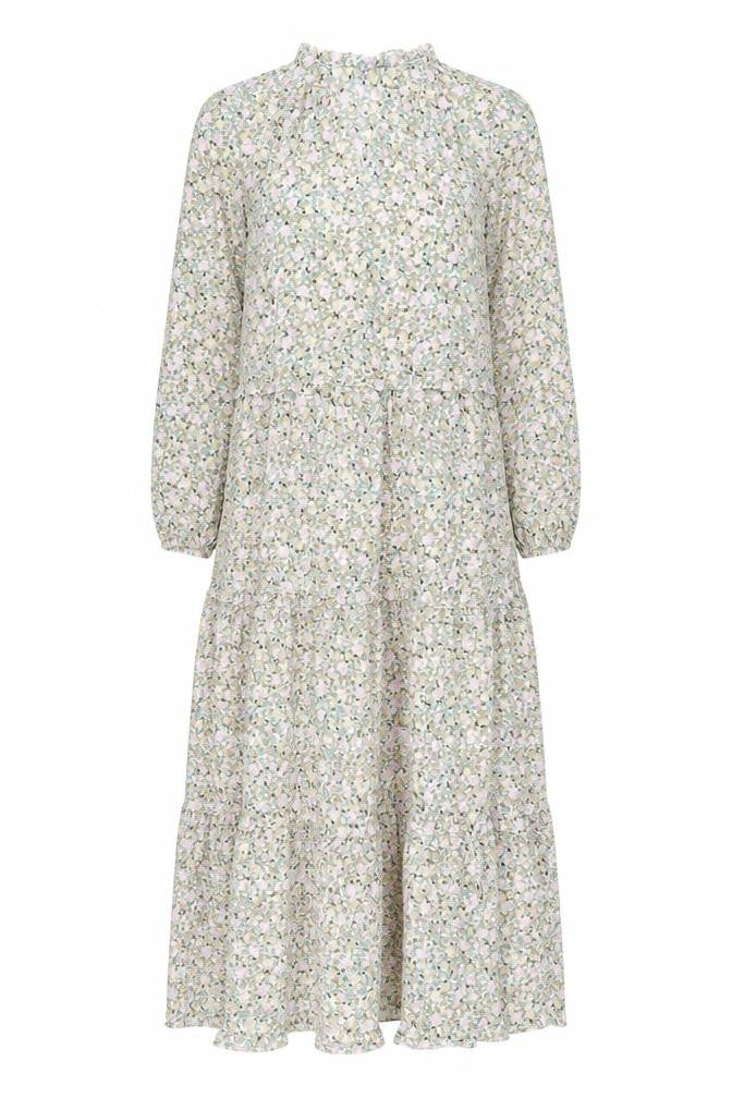 Marks & Spencer Womens Multicoloured Floral Polyester Maxi Size 8 Mock Neck Pullover