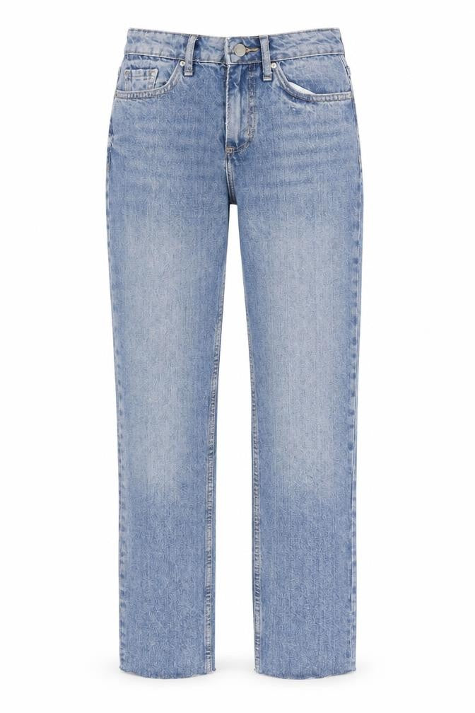 Miss Selfridge Womens Blue Cotton Straight Jeans Size 4 L26 in Regular Zip