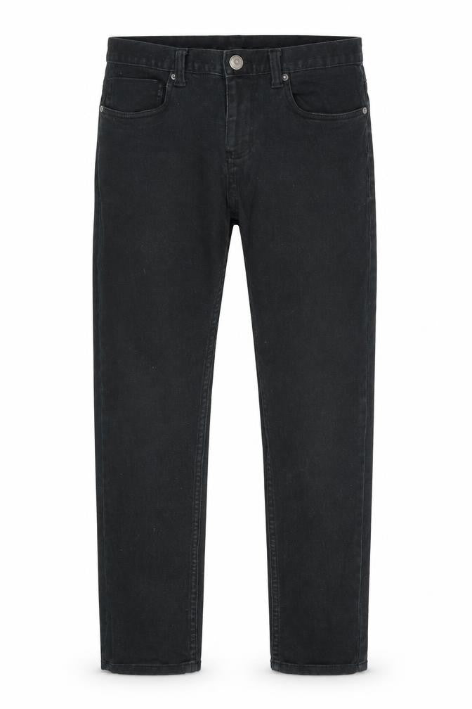 Denim & Co. Mens Black Cotton Straight Jeans Size 30 in L30 in Regular Zip