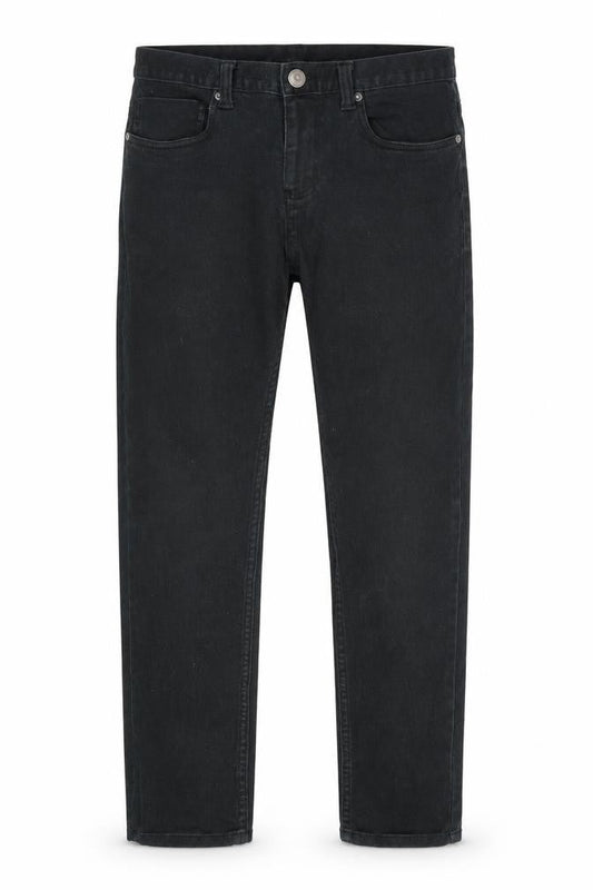 Denim & Co. Mens Black Cotton Straight Jeans Size 30 in L30 in Regular Zip