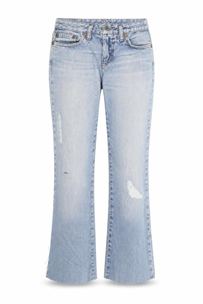 Iceberg Womens Blue Cotton Straight Jeans Size 28 in L28 in Regular Zip - Side Split Detail