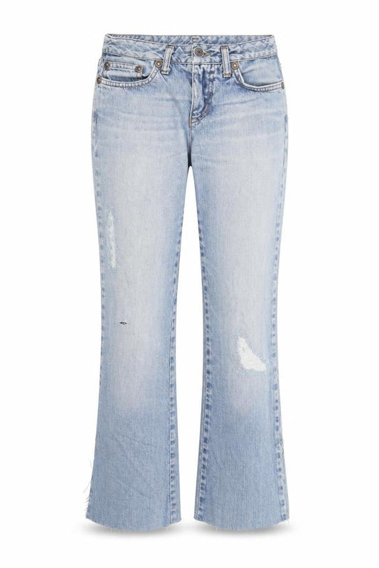 Iceberg Womens Blue Cotton Straight Jeans Size 28 in L28 in Regular Zip - Side Split Detail
