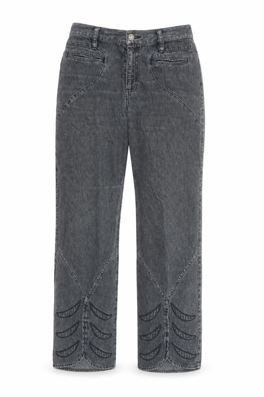 Per Una Womens Blue Cotton Straight Jeans Size 12 L29 in Regular Zip