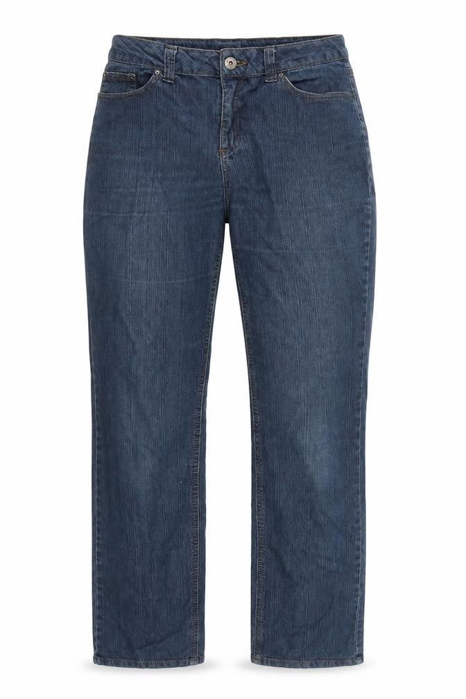 Now Womens Blue Cotton Straight Jeans Size 12 L31 in Regular Zip