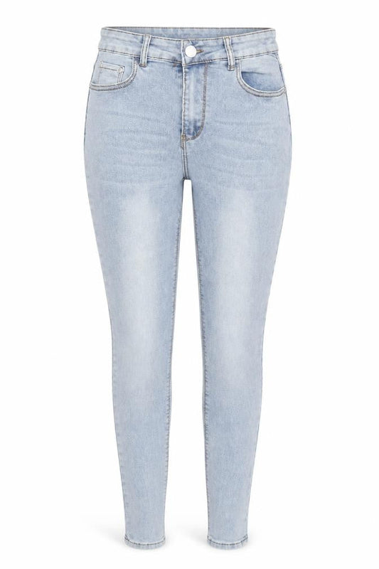 Miss One Womens Blue Cotton Skinny Jeans Size 12 L29 in Regular Zip