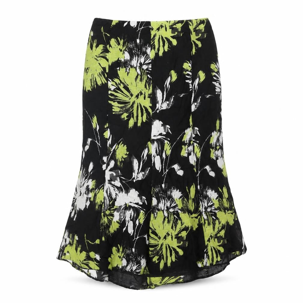 Country Casuals Womens Multicoloured Floral Viscose Trumpet Skirt Size 14 Zip