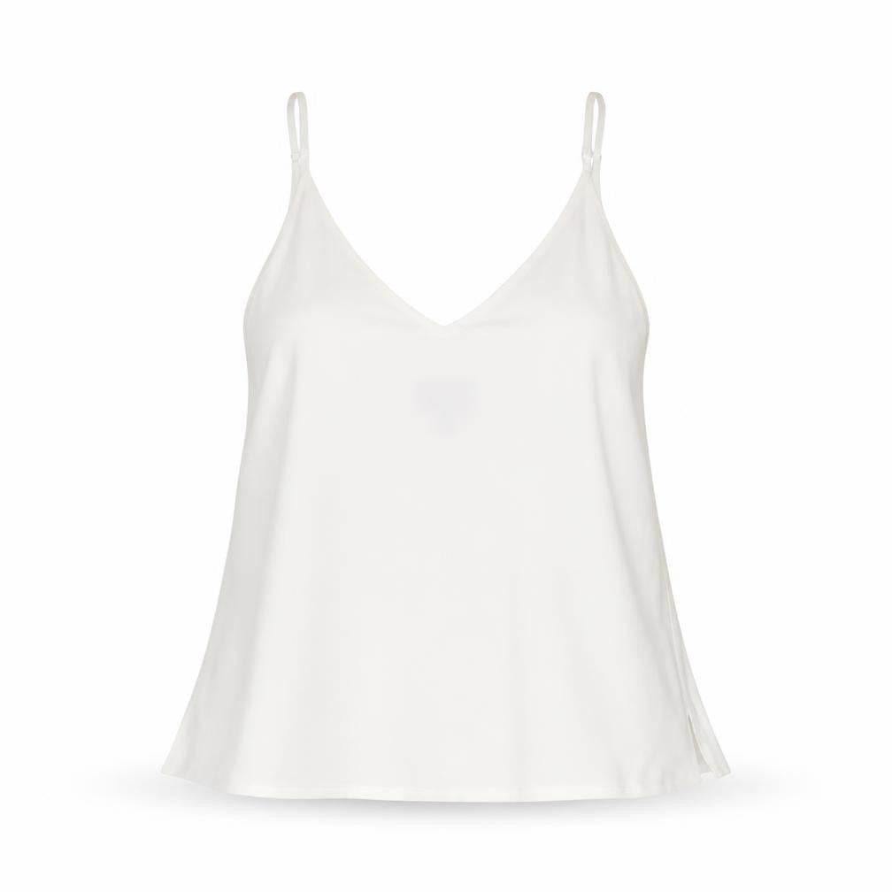 Topshop Womens White Polyester Camisole Tank Size 12 V-Neck