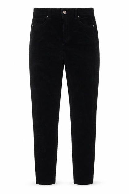 Topshop Womens Black Cotton Trousers Size 26 in L30 in Regular Zip - Pockets, Belt Loops