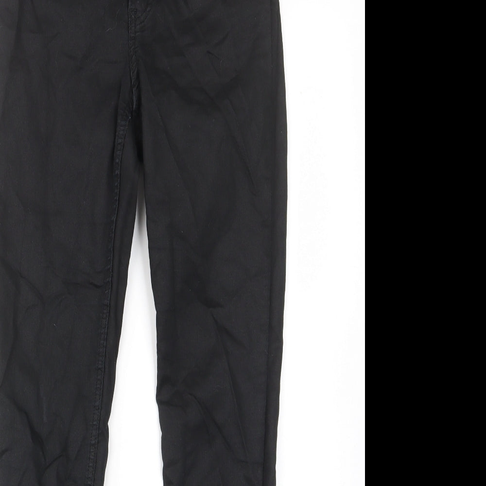 H&M Womens Black Cotton Skinny Jeans Size 8 L28 in Regular Zip - Pockets, Belt Loops