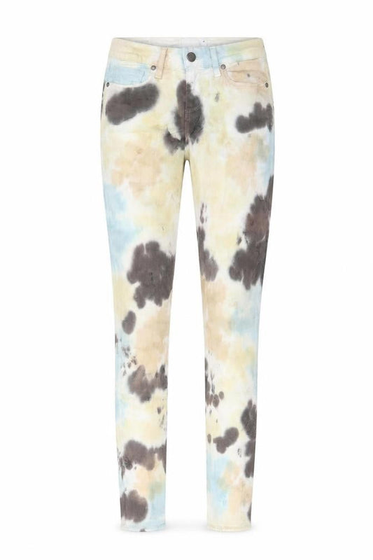 Paige Womens Multicoloured Geometric Cotton Skinny Jeans Size 26 in L30 in Regular Zip - Tie-Dye