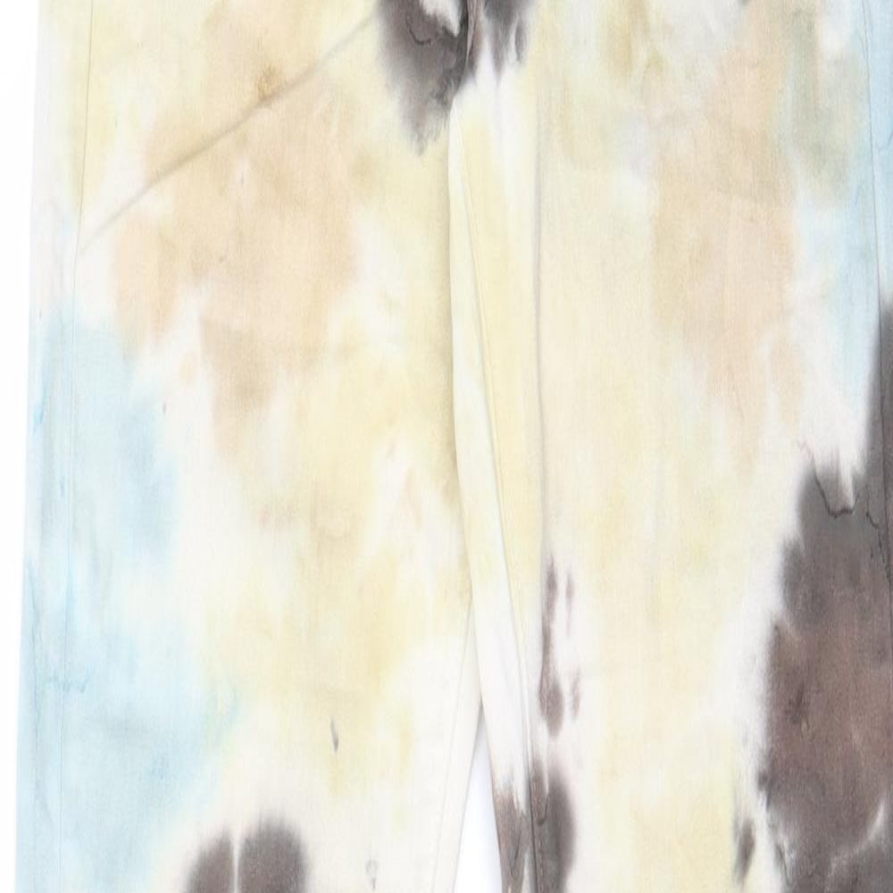 Paige Womens Multicoloured Geometric Cotton Skinny Jeans Size 26 in L30 in Regular Zip - Tie-Dye