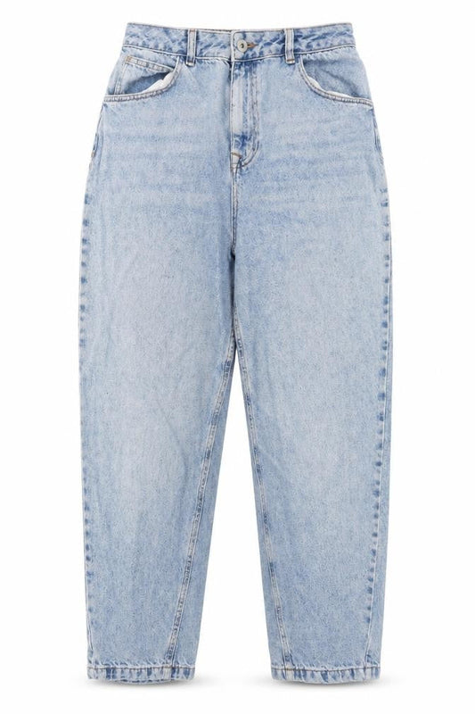 COLLUSION Womens Blue Cotton Boyfriend Jeans Size 30 in L32 in Regular Button - Pockets, Belt Loops