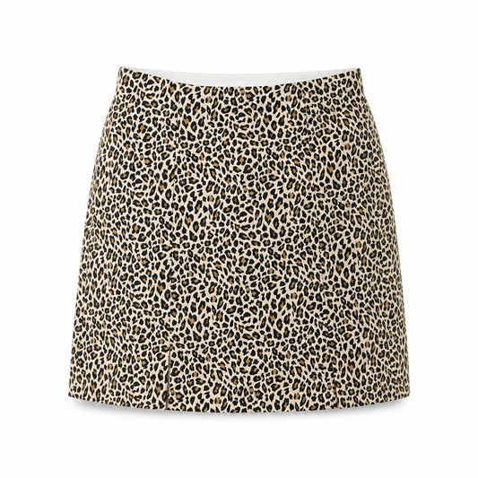 Topshop Womens Brown Animal Print Viscose Mini Skirt Size 6
