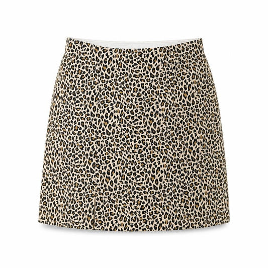 Topshop Womens Brown Animal Print Viscose Mini Skirt Size 6