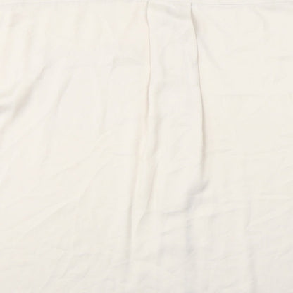 Monki Womens Ivory Polyester Basic Button-Up Size M Collared