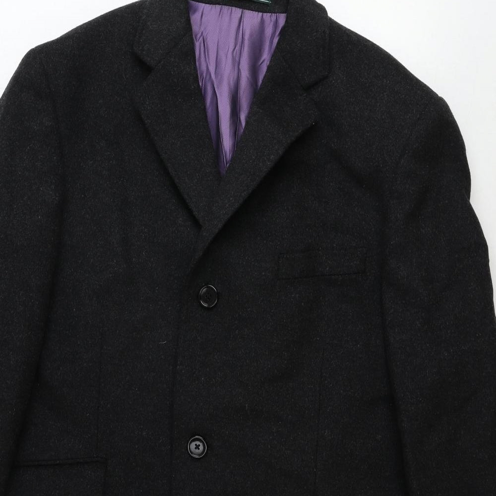 Greenwoods Mens Grey Wool Jacket Blazer Size 44 Regular