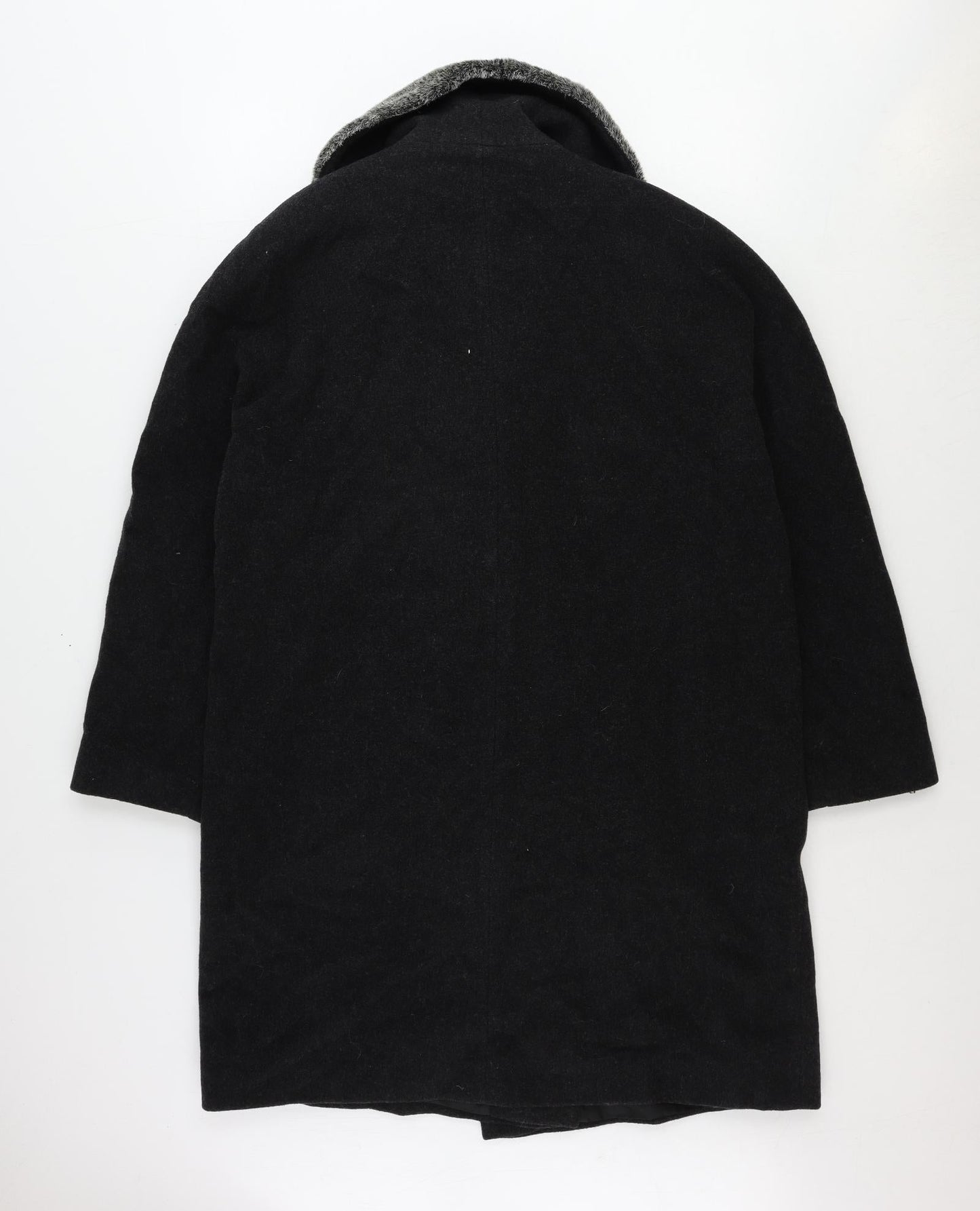 St Michael Womens Grey Overcoat Jacket Size 12 Button