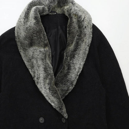St Michael Womens Grey Overcoat Jacket Size 12 Button