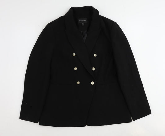 Forever New Womens Black Polyester Jacket Suit Jacket Size 14