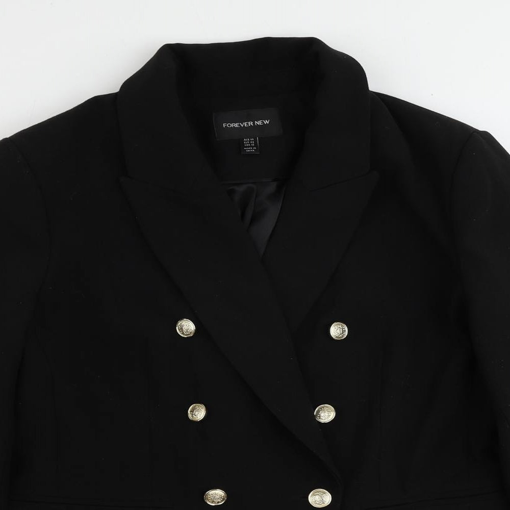 Forever New Womens Black Polyester Jacket Suit Jacket Size 14