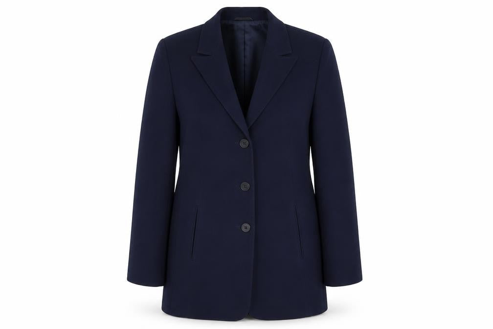 Country Casuals Womens Blue Polyester Jacket Suit Jacket Size 12