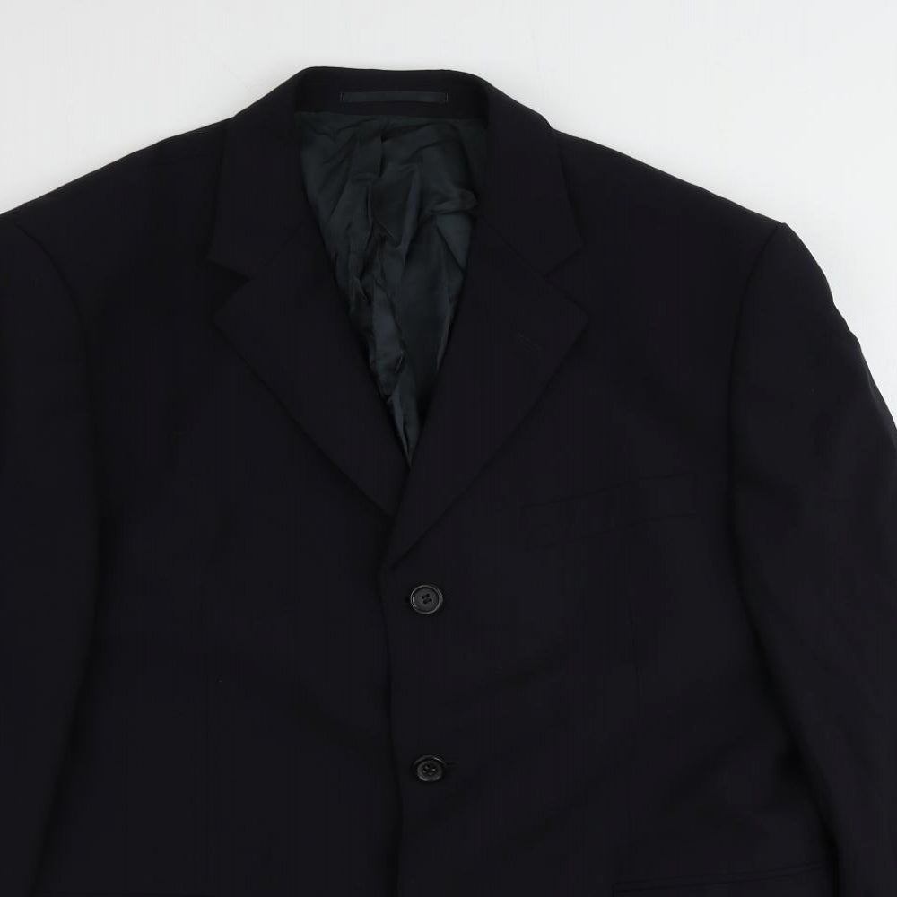 Tom English Mens Blue Wool Jacket Suit Jacket Size 42 Regular