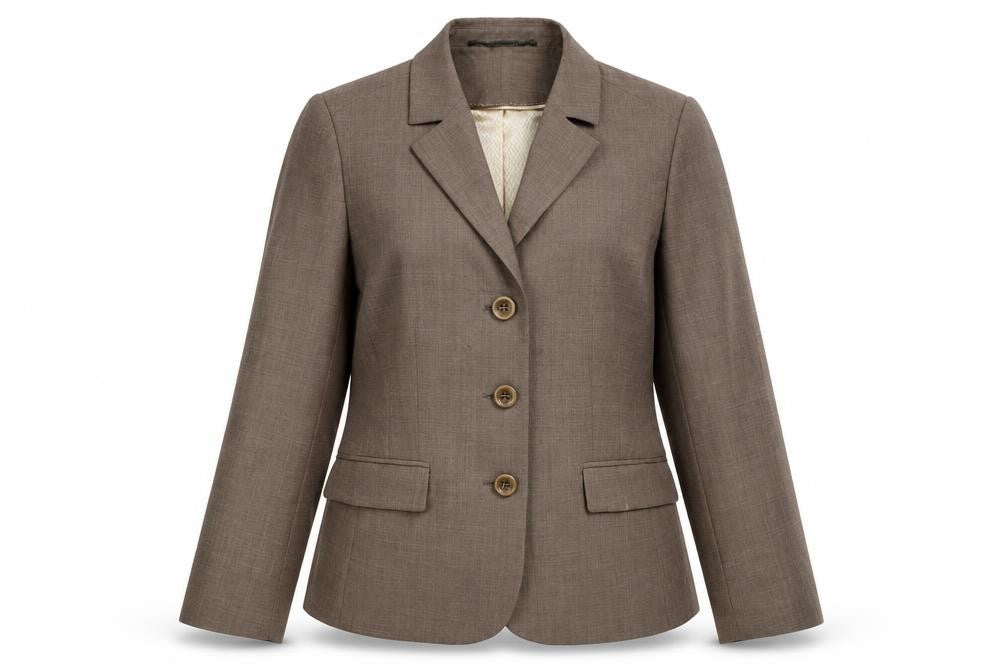 Planet Womens Brown Polyester Jacket Blazer Size 12