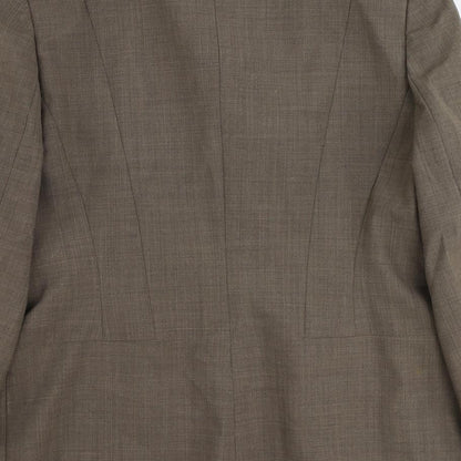 Planet Womens Brown Polyester Jacket Blazer Size 12