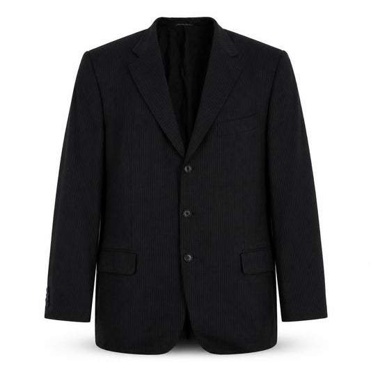 Pal Zileri Mens Blue Striped Polyester Jacket Suit Jacket Size 44 Regular