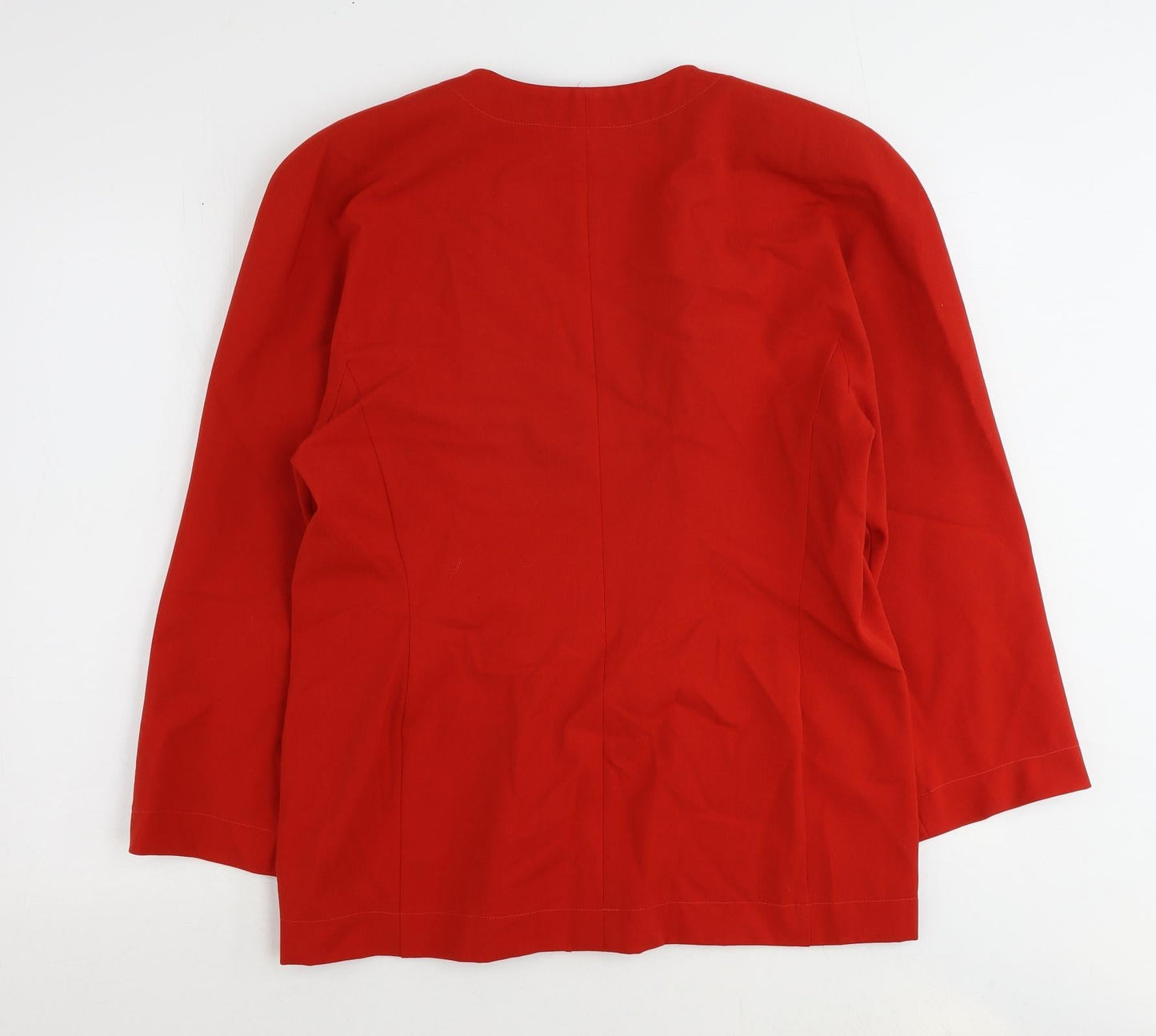Regine Womens Red Jacket Blazer Size 16 Button