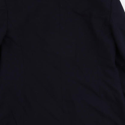 St Michael Womens Blue Polyester Jacket Suit Jacket Size 12