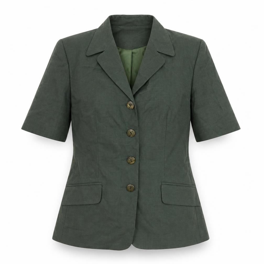 St Bernard Womens Green Jacket Blazer Size 12 Button